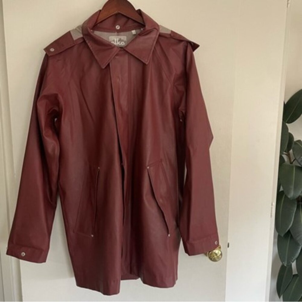 Elka for Norse Projects Maroon Anker Raincoat size M